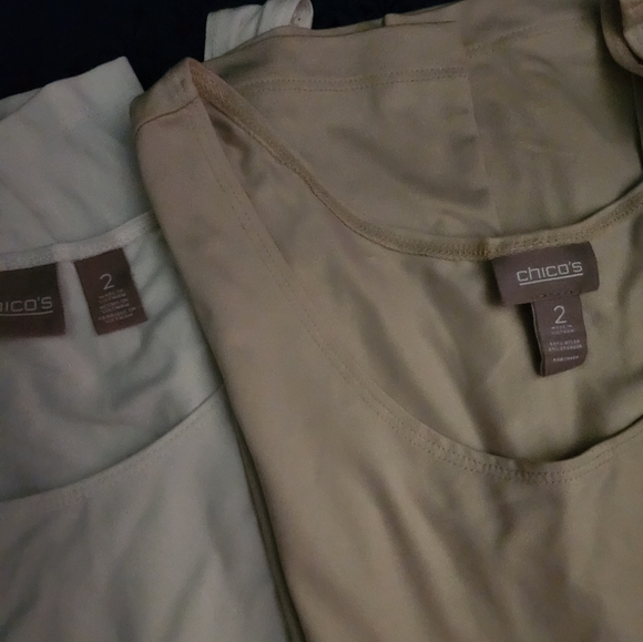 CHICO'S SHELLS LOT OF 2 (1 Cream1 BEIGE) CHICO'S SIZE 2 - Picture 9 of 9